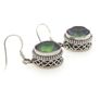 Vintage 925 Sterling Silver & Mystic Topaz Ornate Earrings Image 6