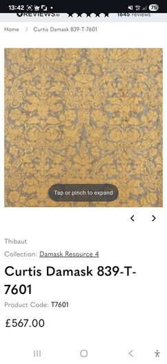 Thibault Gold Leaf Wallpaerp
