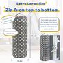 Stuffed Animal Storage Bean Bag Cover for Kids Plush Toys Organizer Bags for Boys and Girls A Full-length Zipper Cylinder Room Furniture Decor - Organize, Sit, Play & Box (Grey Stars) Image 4