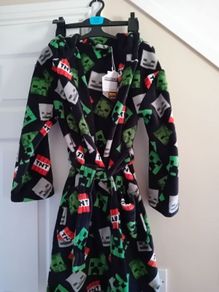 BNWT Next Minecraft Bathrobe Age 9-10 yrs