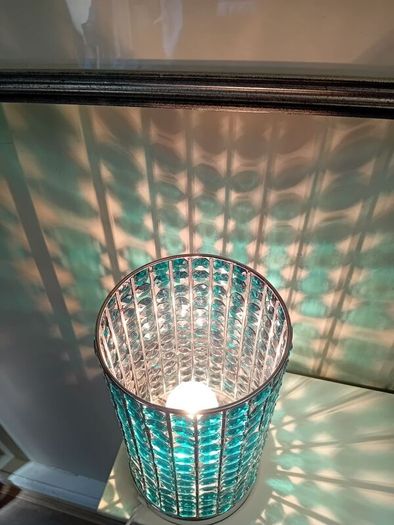 blue crystal table lamp
