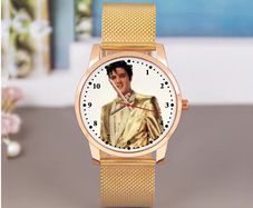 Elvis. rose gold. large 38mm dial wristwatch