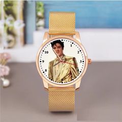 Elvis. rose gold. large 38mm dial wristwatch
