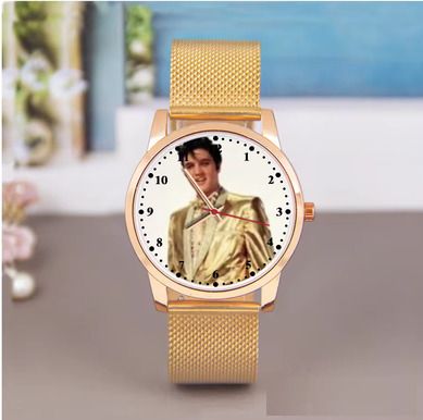 Elvis. rose gold. large 38mm dial wristwatch