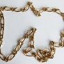 Vintage Decorative Gold Plated Figaro Chain Necklace L-24" Image 6