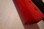 Vintage Red Velvet Cinema Footstool