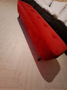 Vintage Red Velvet Cinema Footstool
