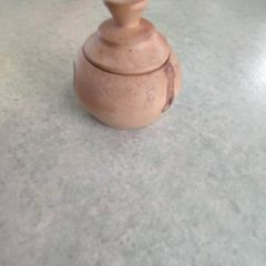 Vintage wooden Salt cellar with lid, 1970's