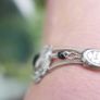 Vintage 925 Sterling Silver - Vintage Black Onyx Chain Bracelet 13,8g Image 10