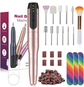 Electric Nail Files, Cordless Rechargeable Electric Nail Drill Electric Nail Files Professional, 11 in 1 Electric Nail File Manicure Pedicure Kit Nail Drill for Acrylic Nails, Gel Nails (FREE POSTAGE)