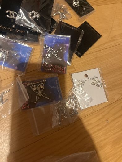 Assortment of peircing shop stock