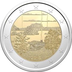 Finland 2 Euro Commemorative Coin 2018 - Finnish Sauna Culture. Uncirculated.