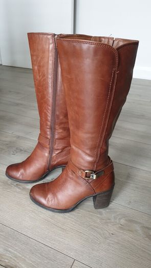 Moda In Pelle Leather Knee High Boots Size Uk 3 ( Eu 35)