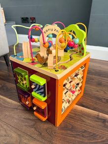 Zany Zoo wooden activity cube