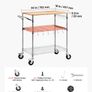 Kitchen Utility Cart, 3 Tier Heavy Duty Adjustable Image 2