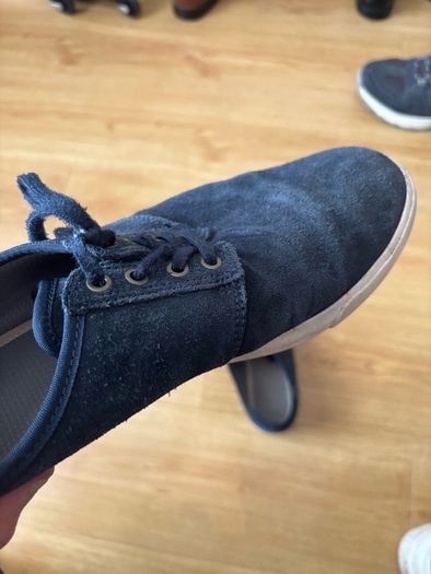 "Men's Clarks Navy Suede Lace-Up Shoes - Size 9.5- Great Condition"