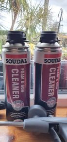 Soudal foam gun and free cleaner