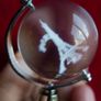 3d Laser Engraved Crystal Sphere with a Sandblasted Image 4