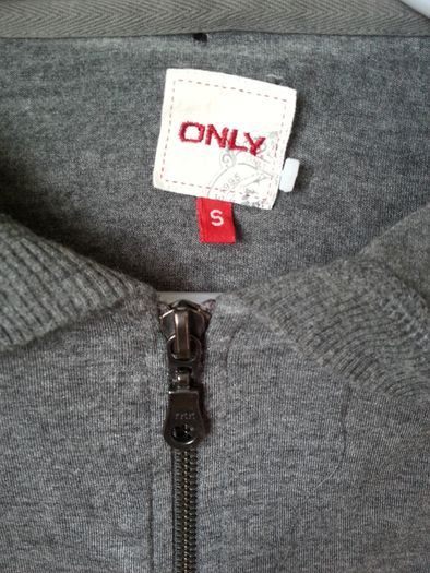 Grey Only Cropped Zip-Up