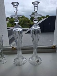 Louise Kennedy Crystal Aurora Candlesticks x 2