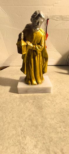 Christmas Nativity Joseph  set on marble plinth.