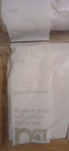 mothercare 10 piece starter set brand new