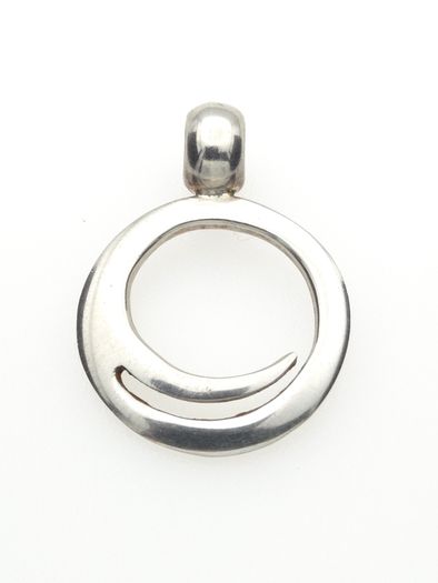 Vintage 925 Sterling Silver Geometric Modernist Pendant