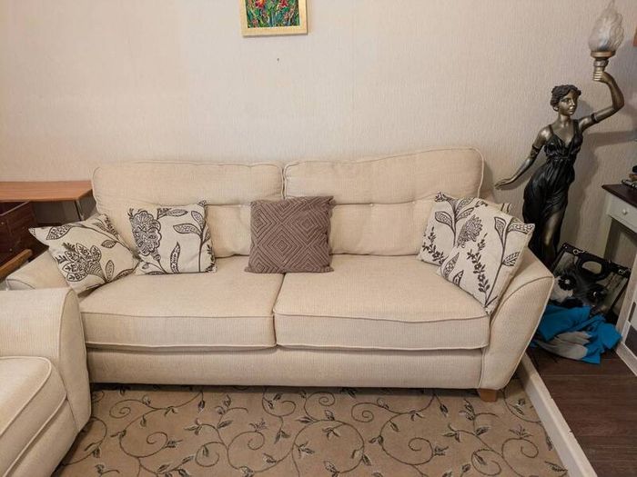 2 seaters & 3 seater beige sofas for sale