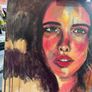 Vibrant Colourful Portrait Acrylic Painting on Canvas - 40x50cm Image 2