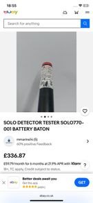Solo Detector Tester Solo770-001 Battery Baton
