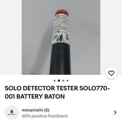 Solo Detector Tester Solo770-001 Battery Baton