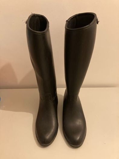 Long rubber riding boots EU36, UK 3.5
