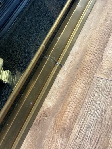 Antique solid brass fire surround