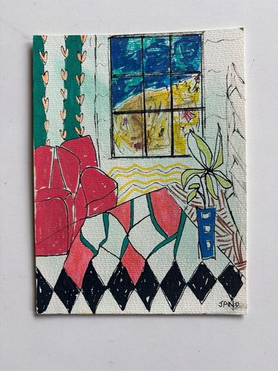 Original art Original Artwork on paper A4 Mounted contemporary Irish Art abstract painting