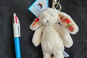Jellycat Blossom Cream Bunny 'Berry' Bag Charm