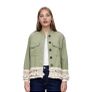Fab Zara Boho Khaki Lightweight Shacket with Crochet Trim Detail  Size Large UK 12 Image 6