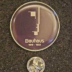 Bauhaus, weimar design studio, pin back badge.