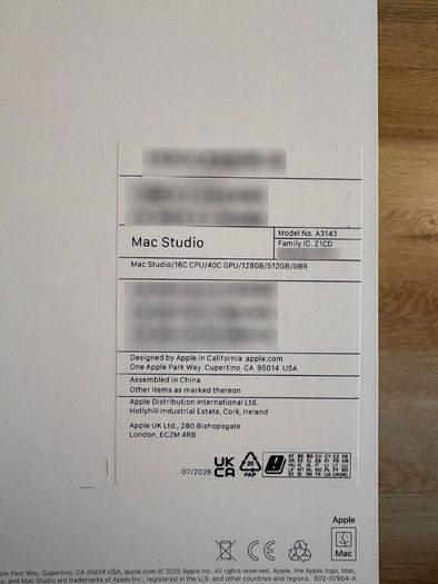 Apple Mac Studio M4 Max 128GB, New, Warranty