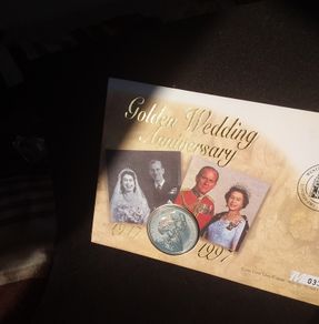 1997 Royal Golden Wedding Anniversary 5 Pound Coin First Day Cover (PNC) - Mint Condition