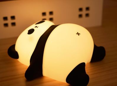 Rechargeable Cute Panda Night Light, 3 Level Dimmable Nursery Nightlight with Timer, Silicone Light Cute Animal Night Lamp for Breastfeeding Toddler Baby Kids Decor, Squishy Lamps Girls Panda Gifts