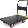 400kg capacity Platform Truck Heavy Duty Trolley with 2 bungee cords with hooks Multipurpose Utility Trolley - Versatile Folding Image 2