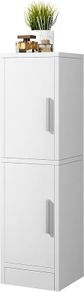 Small Bathroom Storage Cabinet, Narrow Floor Corner Cabinet with 2 Doors & Adjustable Shelf, Small Bathroom Organizer, Space-Saving Storage Solution for Bathroom, Toilet, Laundry Room