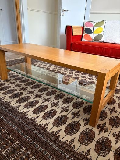 solid oak coffee table