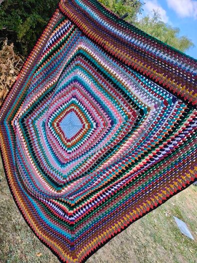 Large Vintage Crochet Blanket