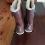 Tall brown leather Ugg boots Image 5