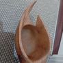 Large Koi Carp  Vintage Planter Wooden Handcarved Image 3