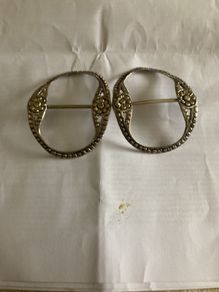 Two antique silver buckles over 200 years old