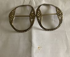 Two antique silver buckles over 200 years old