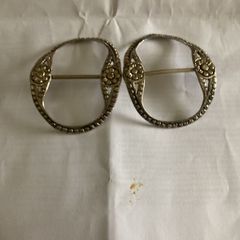Two antique silver buckles over 200 years old