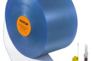 Clear PVC Strip Curtain, 30.5 m Length x 30.5 cm Width, Plastic Door Strip Bulk Roll, Walk in Freezer